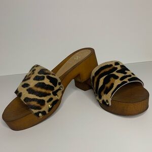 Vince Camuto Leopard Real Cow Hair Print Sandals